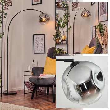 Ripoll Staande lamp, Booglampen Zwart, 1-licht