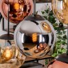 Gastor Hanglamp, Kogellampje, Hanglamp Amber, Chroom, Koperkleurig, Rookkleurig, 6-lichts