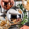 Gastor Hanglamp, Kogellampje, Hanglamp Amber, Chroom, Koperkleurig, Rookkleurig, 6-lichts