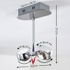 Florenz Plafondlamp LED Chroom, 2-lichts