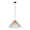 Leuchten-Direkt REED Hanglamp Hout licht, Zwart, 1-licht