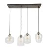 Polvero Hanglamp Oud zilver, 4-lichts