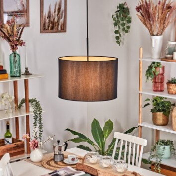 Soungou Hanglamp, Hanglamp Zwart, Wit, 1-licht