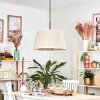 Bassagoda Hanglamp, Hanglamp Beige, Wit, 1-licht