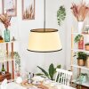 Chellas Hanglamp, Hanglamp Natuurlijke kleuren, Zwart, 1-licht