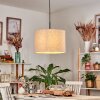 Bassagoda Hanglamp, Hanglamp Beige, Wit, 1-licht