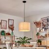 Bassagoda Hanglamp, Hanglamp Beige, Wit, 1-licht