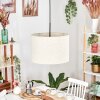 Bassagoda Hanglamp, Hanglamp Beige, Wit, 1-licht
