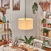 Bassagoda Hanglamp, Hanglamp Beige, Wit, 1-licht