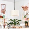 Bassagoda Hanglamp, Hanglamp Beige, Wit, 1-licht