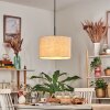 Bassagoda Hanglamp, Hanglamp Beige, Wit, 1-licht