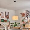 Bassagoda Hanglamp, Hanglamp Beige, Wit, 1-licht