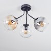 Koyoto Plafondlamp, Kogellampje 42 cm Amber, Duidelijk, Rookkleurig, 3-lichts