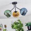 Koyoto Plafondlamp, Kogellampje 42 cm Blauw, Goud, Groen, Duidelijk, 3-lichts