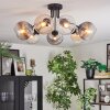 Koyoto Plafondlamp, Kogellampje 82 cm Amber, Duidelijk, Rookkleurig, 7-lichts