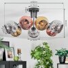 Ripoll Plafondlamp, Kogellampje Chroom, Goud, Koperkleurig, Rookkleurig, 7-lichts