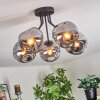 Ripoll Plafondlamp, Kogellampje Rookkleurig, 5-lichts