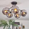 Ripoll Plafondlamp, Kogellampje Rookkleurig, 5-lichts