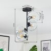 Koyoto Plafondlamp, Kogellampje Duidelijk, 4-lichts