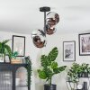 Koyoto Plafondlamp, Kogellampje 32 cm Chroom, Rookkleurig, 4-lichts