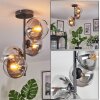 Koyoto Plafondlamp, Kogellampje 32 cm Duidelijk, Rookkleurig, 4-lichts