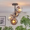 Koyoto Plafondlamp, Kogellampje 32 cm Duidelijk, Rookkleurig, 4-lichts