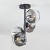 Koyoto Plafondlamp, Kogellampje 32 cm Duidelijk, Rookkleurig, 4-lichts