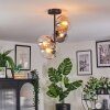 Gastor Plafondlamp, Kogellampje 32 cm Amber, Duidelijk, Rookkleurig, 4-lichts