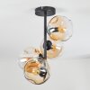 Ripoll Plafondlamp, Kogellampje Amber, Duidelijk, 4-lichts