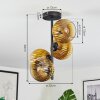 Koyoto Plafondlamp, Kogellampje 32 cm Goud, Duidelijk, 4-lichts