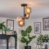 Koyoto Plafondlamp, Kogellampje 32 cm Duidelijk, Rookkleurig, 4-lichts