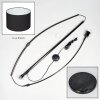Bassagoda Staande lamp, Booglampen Chroom, Zwart, 1-licht, Stoffen lampenkap