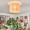 Bassagoda Plafondlamp Beige, Wit, 1-licht