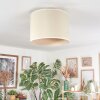 Bassagoda Plafondlamp Beige, Wit, 1-licht
