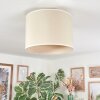 Bassagoda Plafondlamp Beige, Wit, 1-licht
