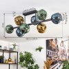 Ripoll Plafondlamp, Kogellampje Blauw, Goud, Groen, 8-lichts