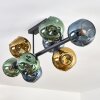 Ripoll Plafondlamp, Kogellampje Blauw, Goud, Groen, 8-lichts