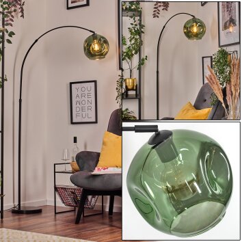 Ripoll Staande lamp, Booglampen Zwart, 1-licht