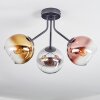 Koyoto Plafondlamp, Kogellampje 42 cm Chroom, Goud, Duidelijk, Koperkleurig, Rookkleurig, 3-lichts