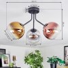 Koyoto Plafondlamp, Kogellampje 42 cm Goud, Duidelijk, Koperkleurig, Rookkleurig, 3-lichts