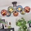 Ripoll Plafondlamp, Kogellampje Blauw, Groen, Koperkleurig, 7-lichts