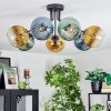 Koyoto Plafondlamp, Kogellampje 82 cm Blauw, Goud, Groen, Duidelijk, 7-lichts