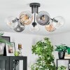 Ripoll Plafondlamp, Kogellampje Amber, Duidelijk, Rookkleurig, 7-lichts
