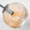 Ripoll Plafondlamp, Kogellampje Amber, Duidelijk, Rookkleurig, 7-lichts