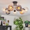 Ripoll Plafondlamp, Kogellampje Amber, Duidelijk, Rookkleurig, 7-lichts