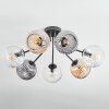 Ripoll Plafondlamp, Kogellampje Amber, Duidelijk, Rookkleurig, 7-lichts
