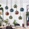 Ripoll Hanglamp, Kogellampje, Hanglamp Natuurlijke kleuren, Zwart, 8-lichts