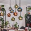 Ripoll Hanglamp, Kogellampje, Hanglamp Natuurlijke kleuren, Zwart, 8-lichts