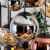 Gastor Hanglamp, Kogellampje, Hanglamp Amber, Chroom, Koperkleurig, Rookkleurig, 6-lichts