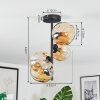 Ripoll Plafondlamp, Kogellampje Amber, 4-lichts
